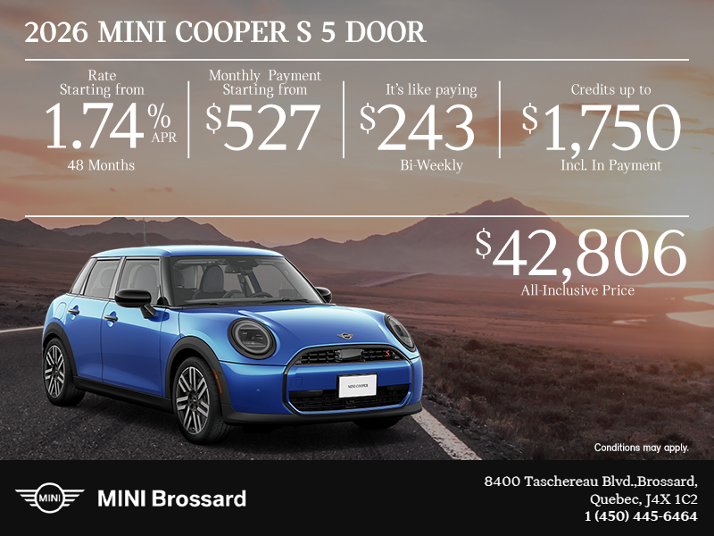 The 2026 MINI Cooper S 5-Door
