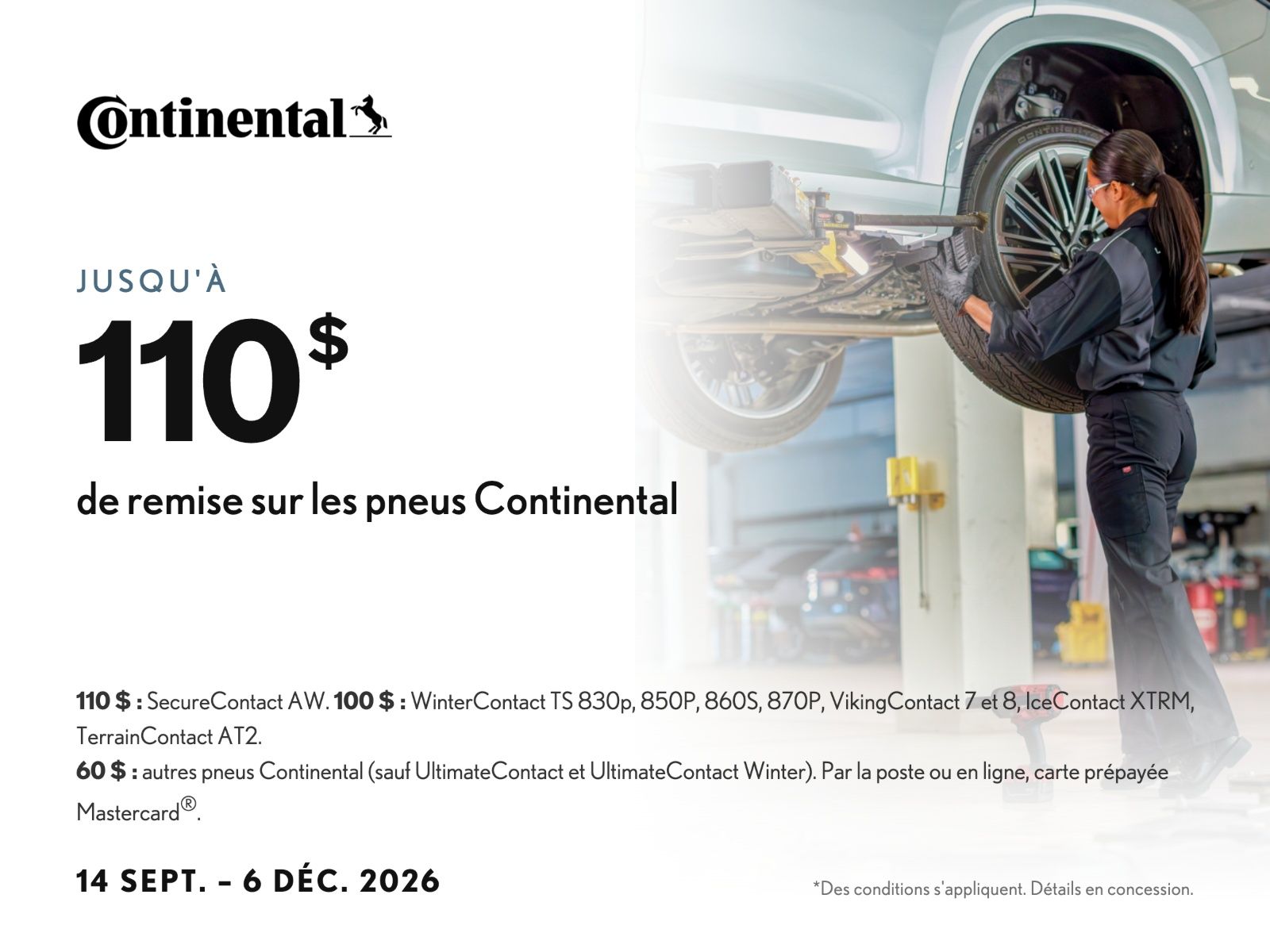Offre pneus Continental