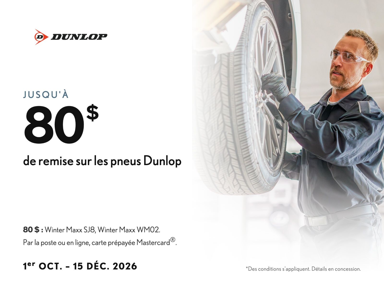 Offre pneus Dunlop