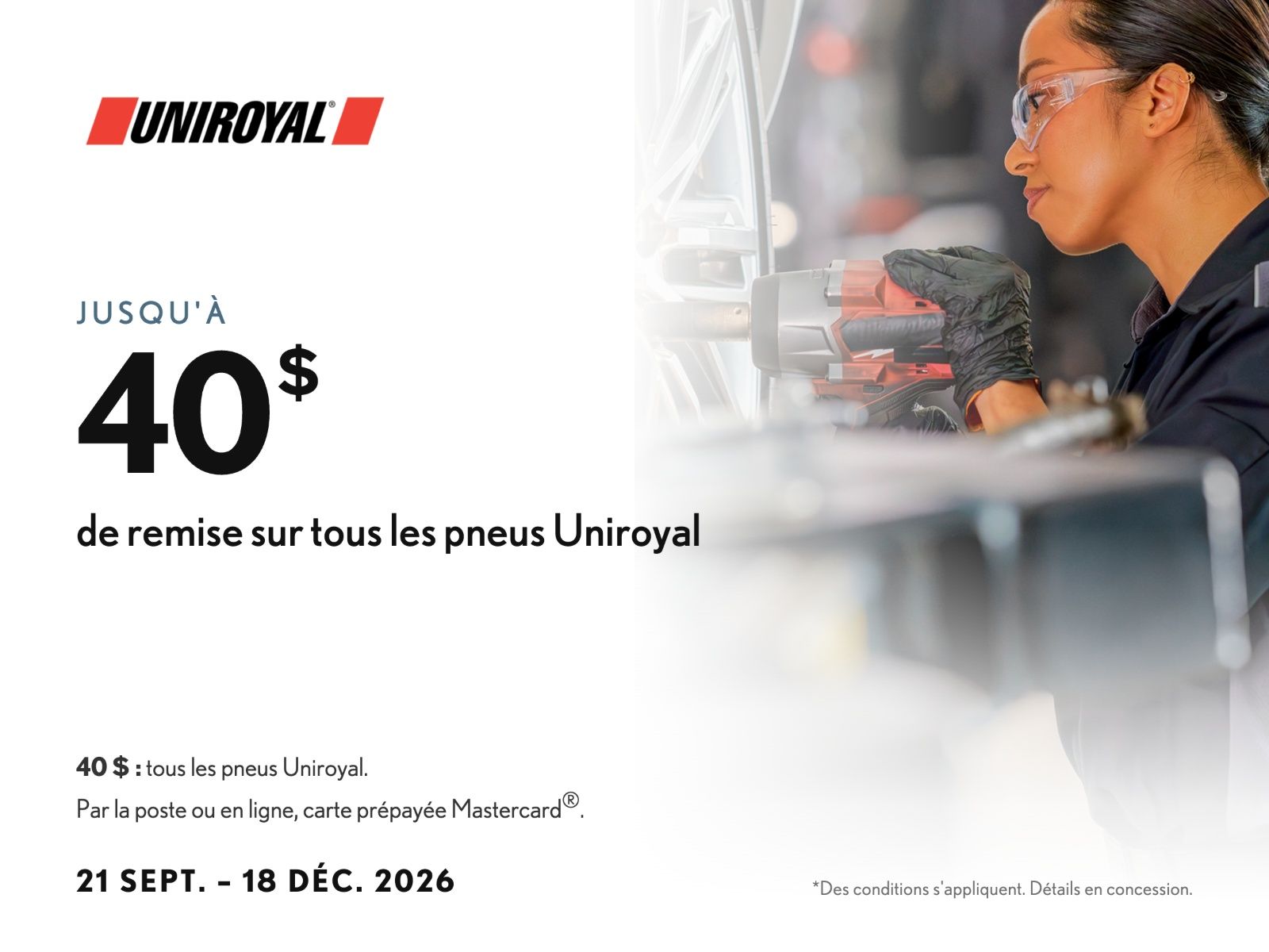 Offre pneus UniRoyal
