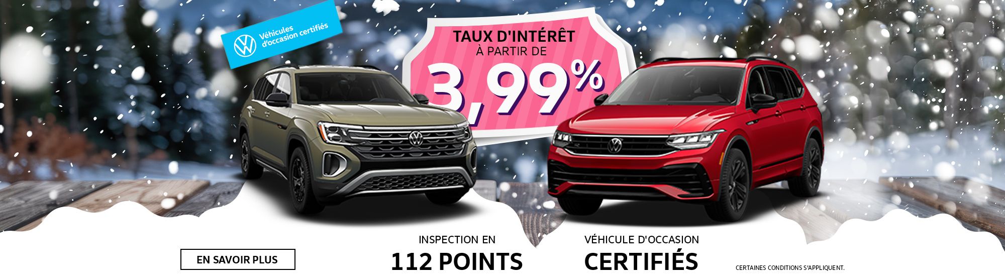 Véhicules d'occasion certifiés