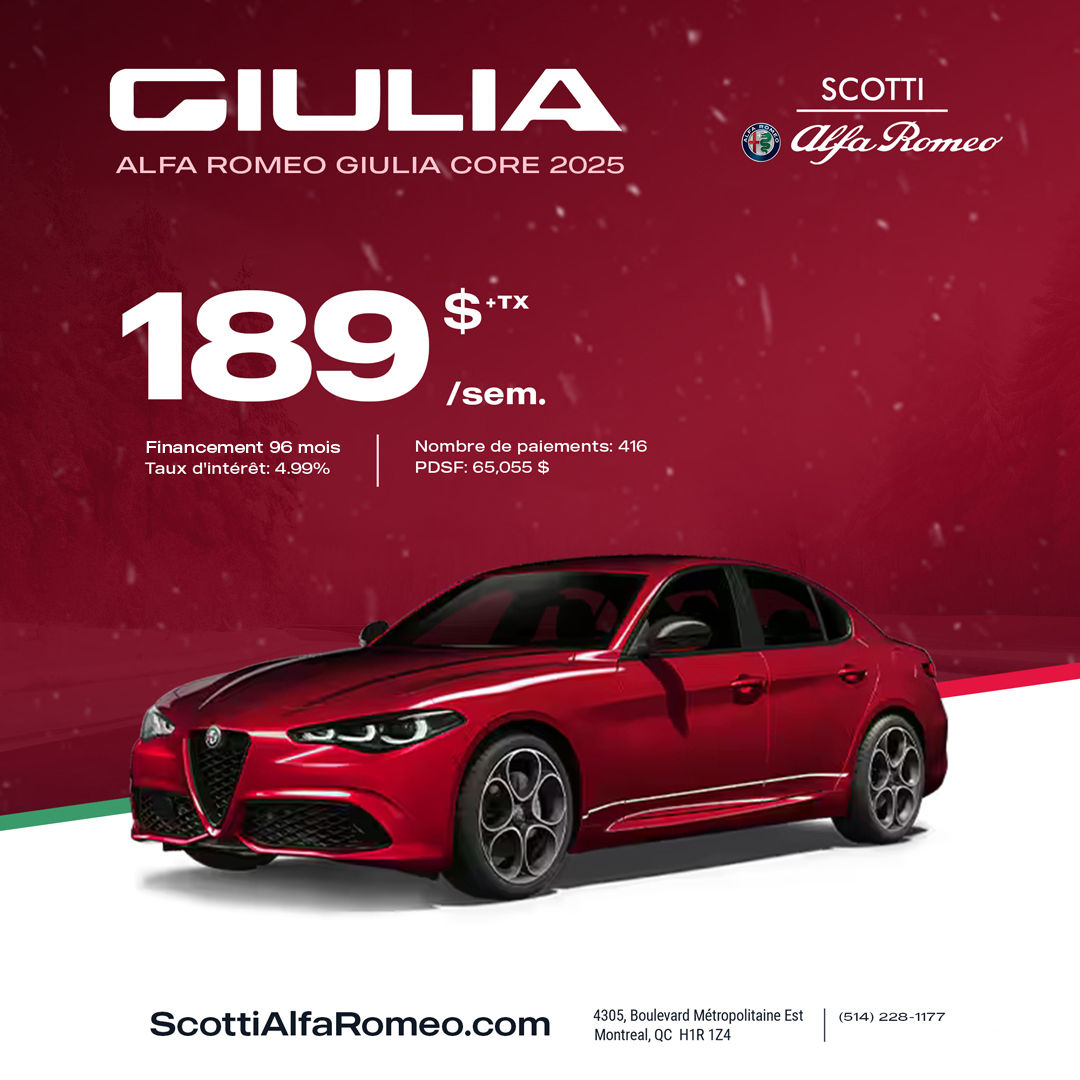 Offre spéciale - Alfa Romeo Giulia Core2025