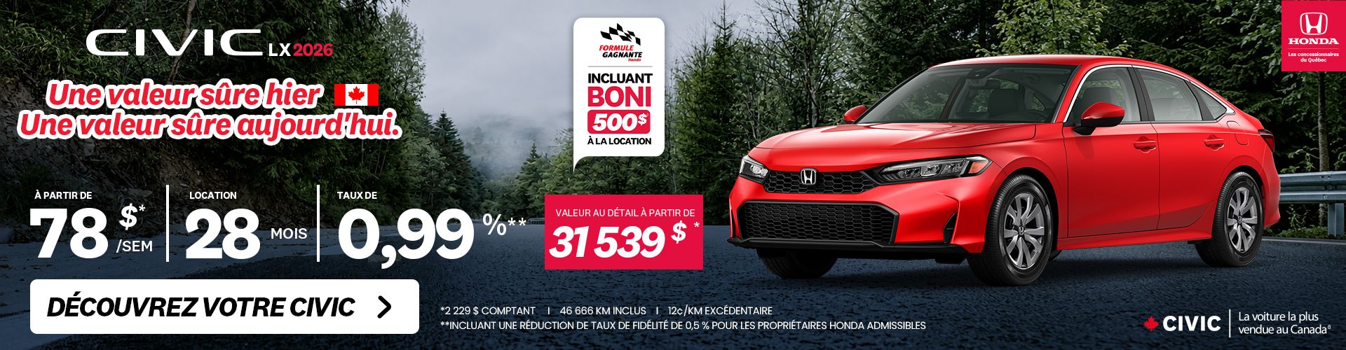 Honda Civic LX 2026