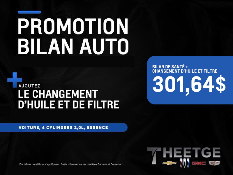 Promotions au service pour voiture 4 cylindres, 2,0 litres, essence