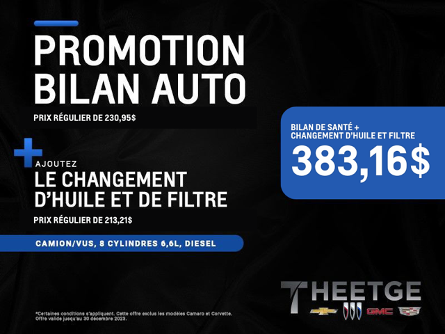 Promotions au service pour camions 8 cylindres, 6,6L, diesel