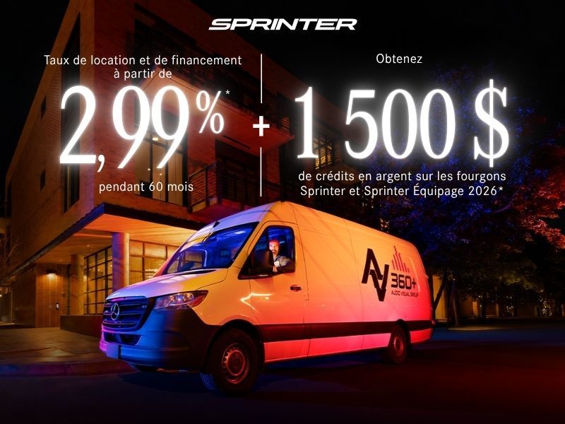 Fourgon Sprinter et Sprinter équipage 2500 2026