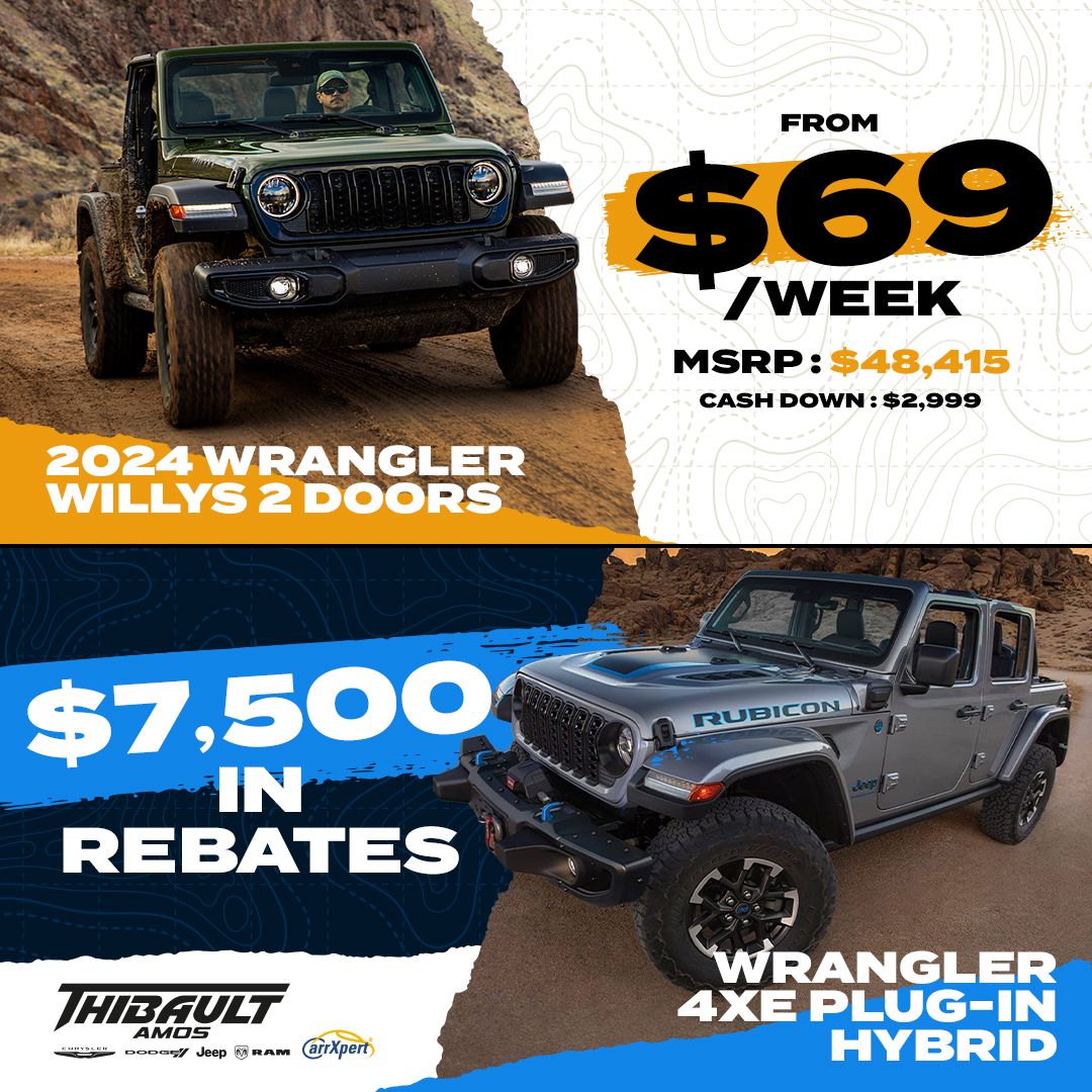 $7,500 off on our plug-in hybrid Wranglers.