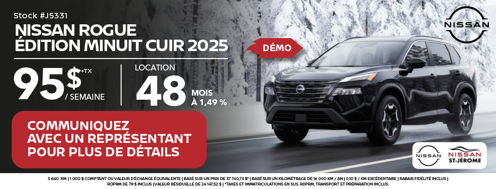 NISSAN ROGUE ÉDITION MINUIT 2025