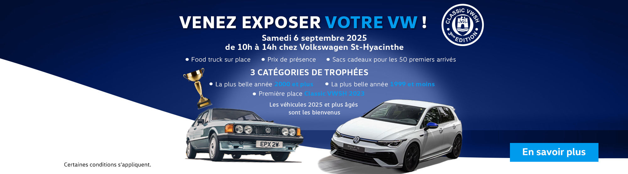 Événement Classic VWSH – Exposez votre Volkswagen avec fierté