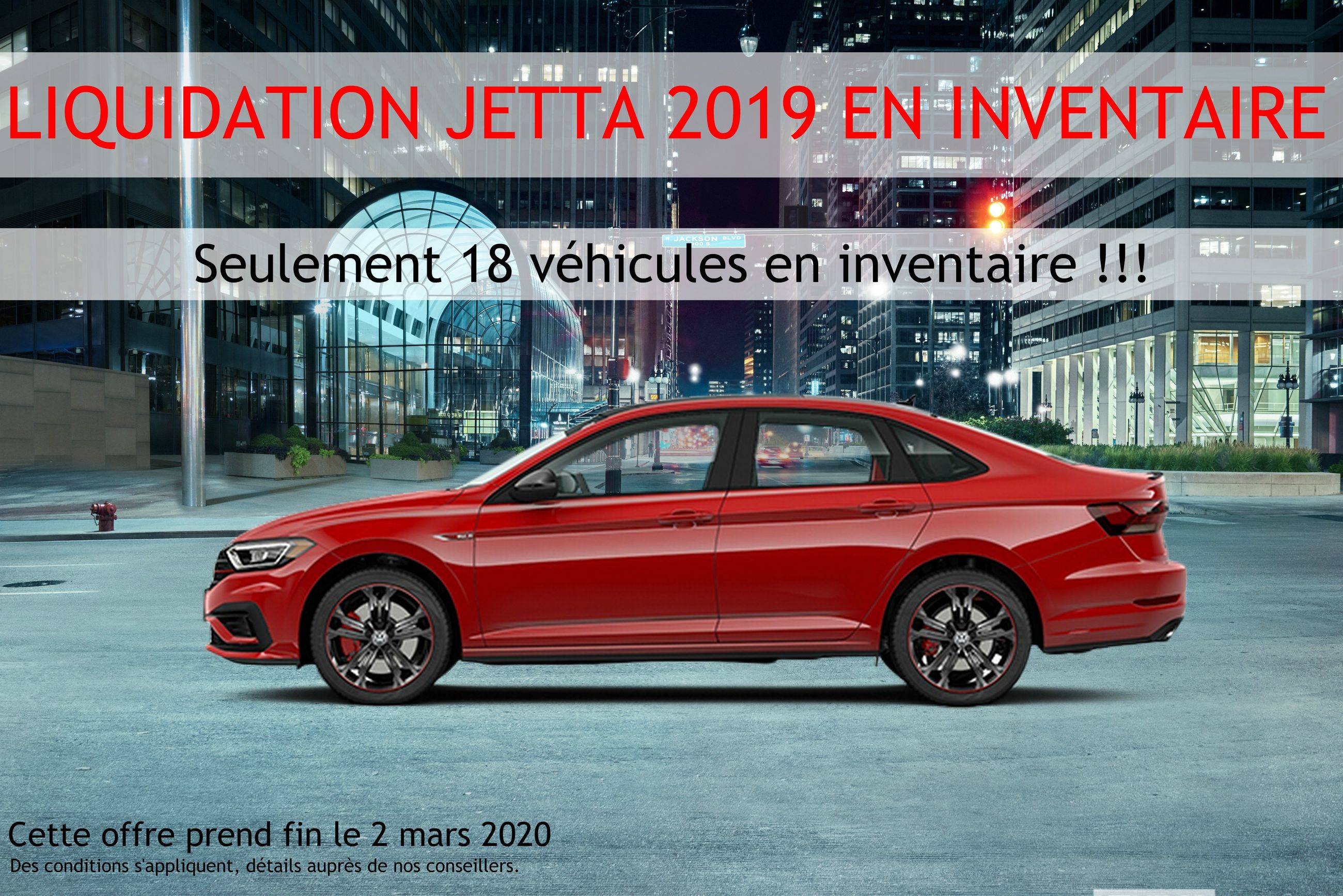 Liquidation Jetta 2019 en inventaire Volkswagen StHyacinthe Saint