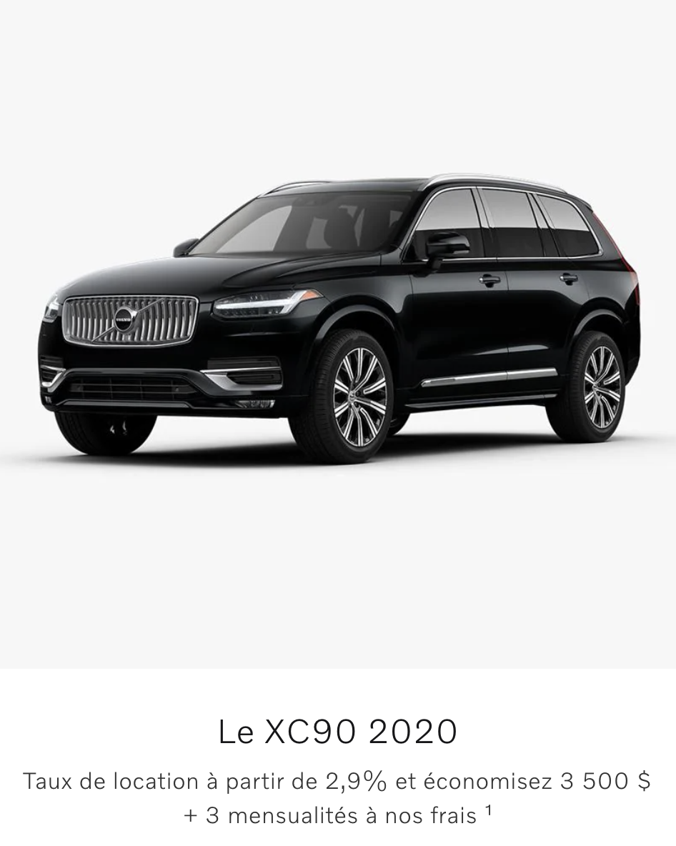 Promotion Volvo XC90 2020 à Laval Volvo Laval