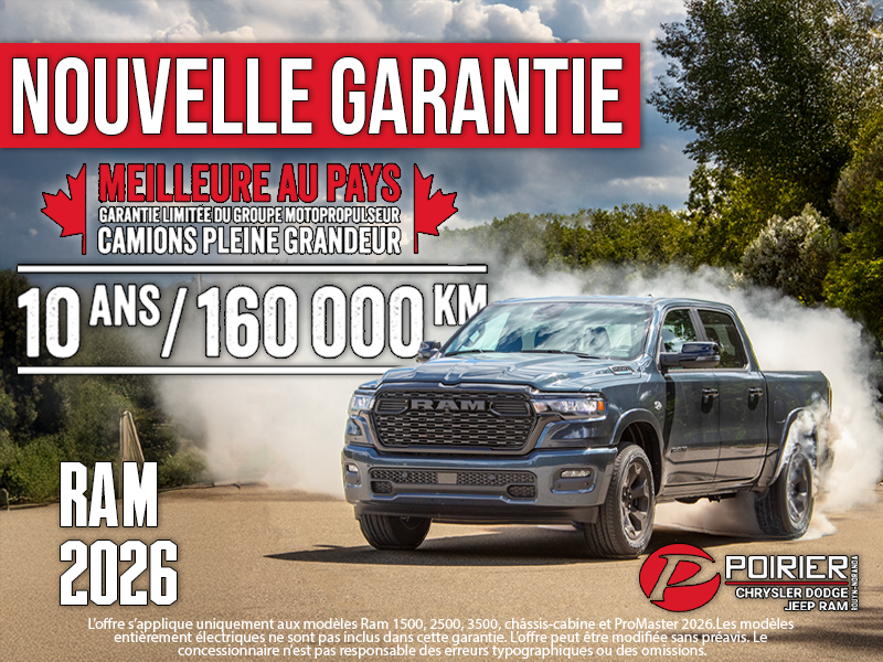 Nouvelle Garantie RAM 2026