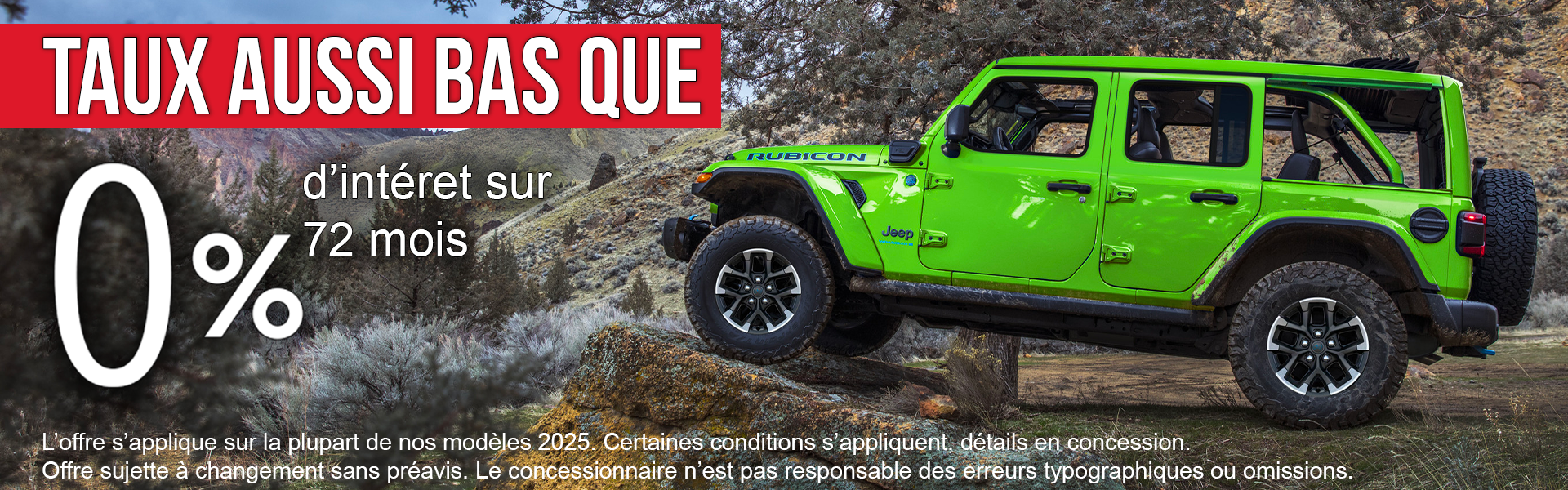 0% sur 72 mois!