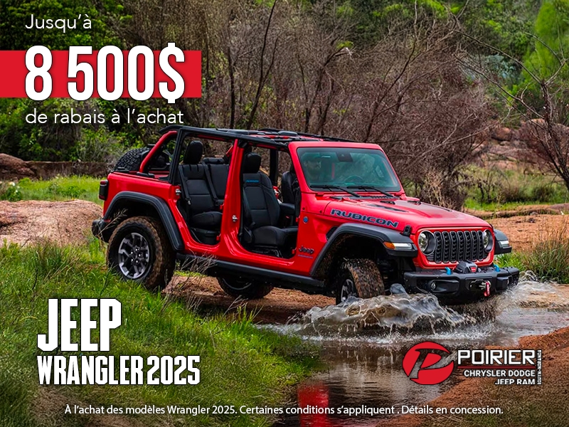 Rabais Wrangler 2025!
