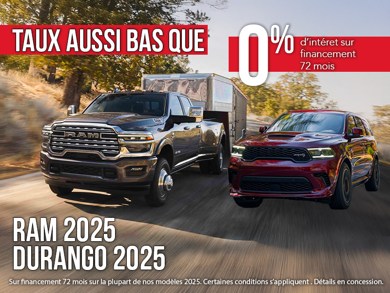 0% sur 72 mois en financement!