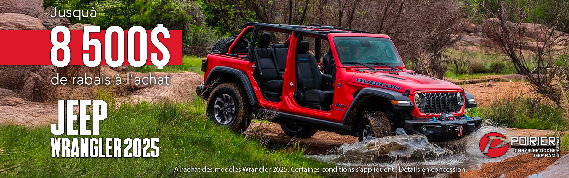 Rabais sur le Wrangler 2025!