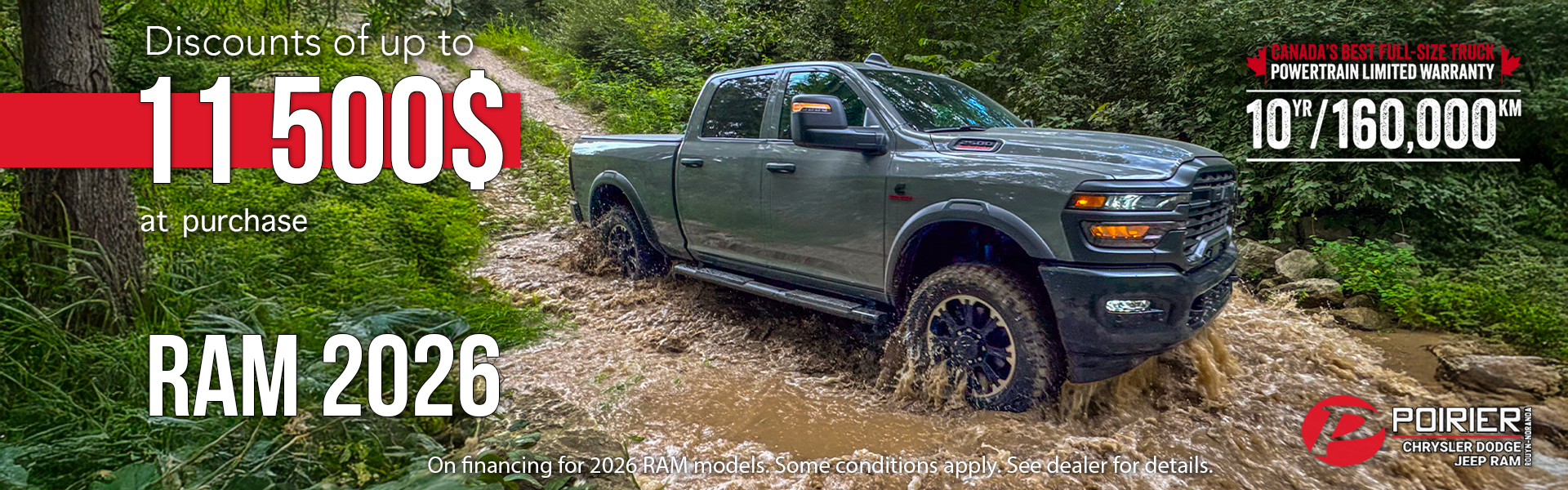Discounts on 2026 RAM models and the best powertrain warranty in Canada!