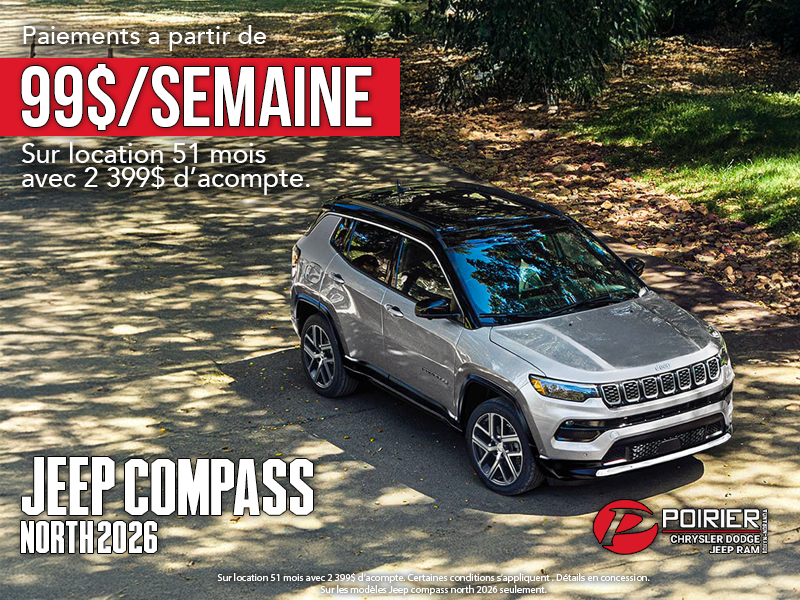 Tout nouveau Jeep Compass North 2026!