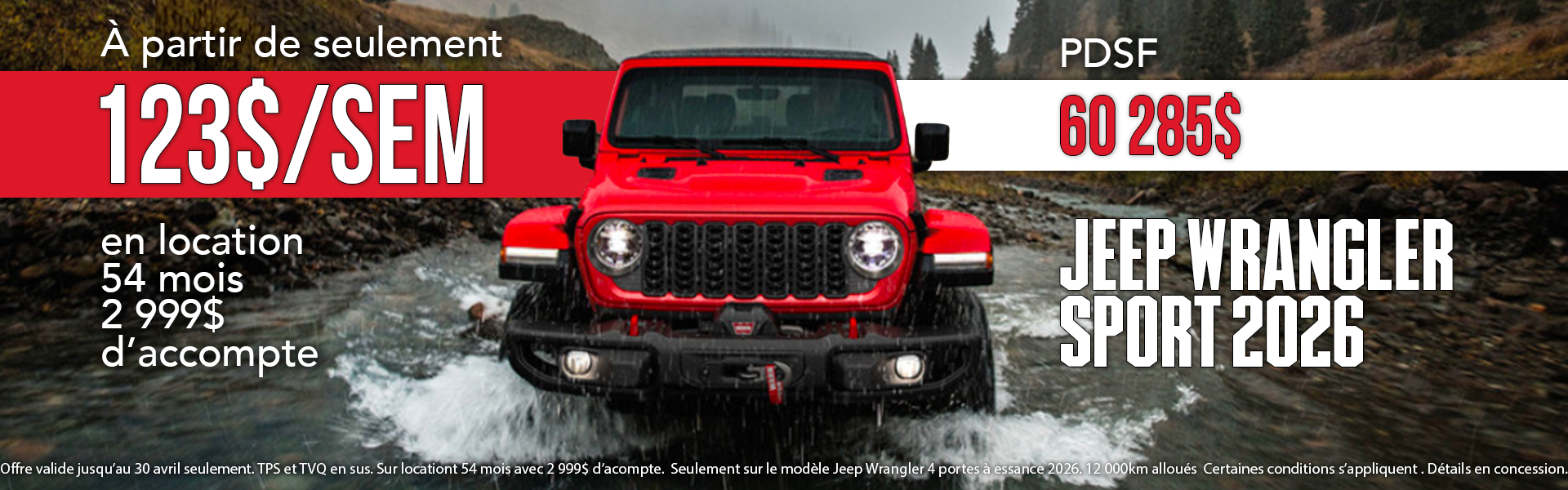 Vous rêvez de rouler en Jeep Wrangler 2026? C'est le moment!