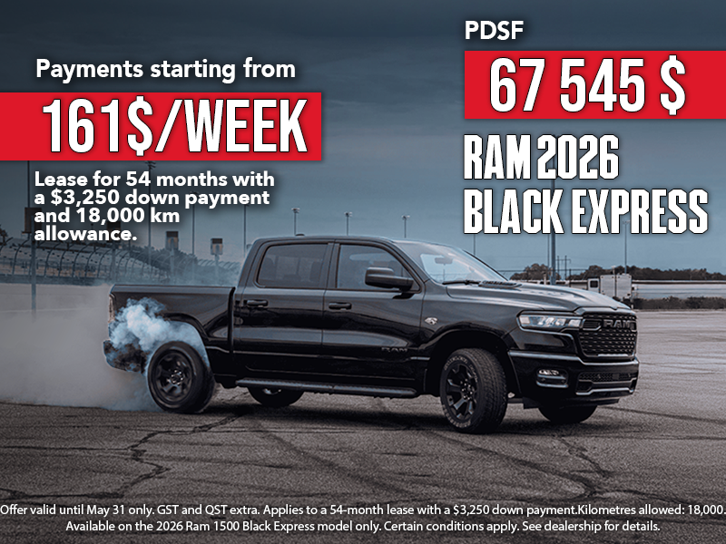 Unbeatable deals on the 2026 Ram Black Express