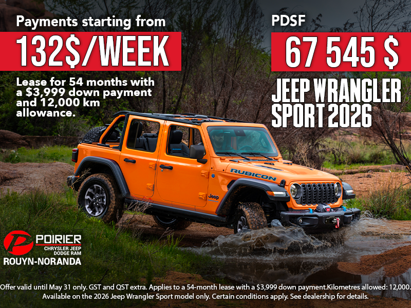 The Jeep Wrangler Sport is ready for your summer