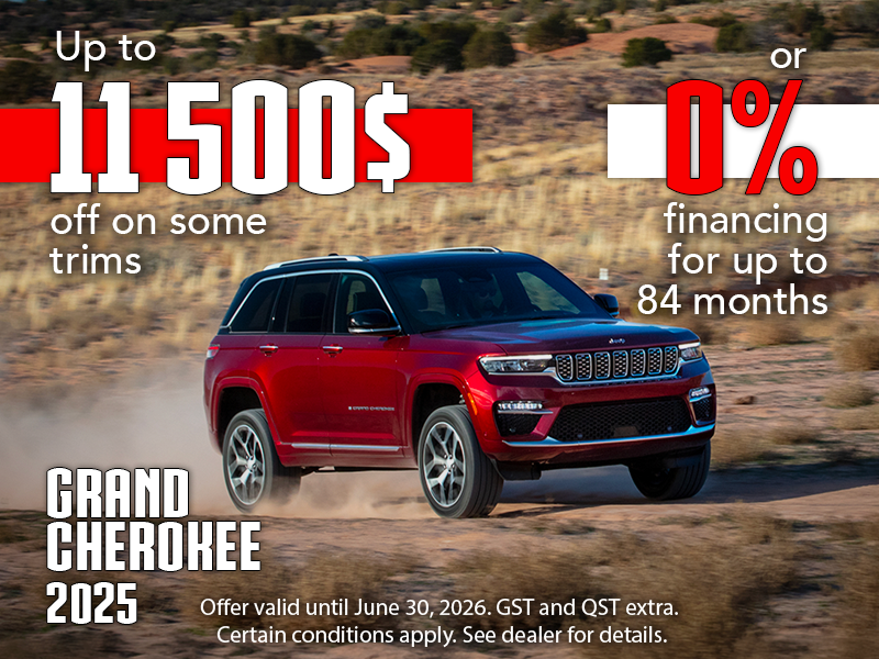Luxury and adventure at a reduced price: the last 2025 Grand Cherokee in stock!