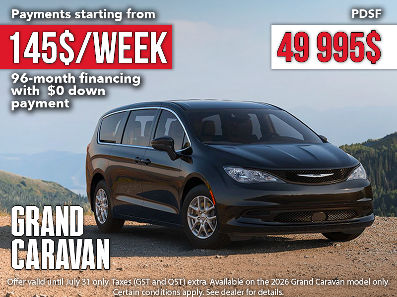 The Chrysler Grand Caravan for the whole family