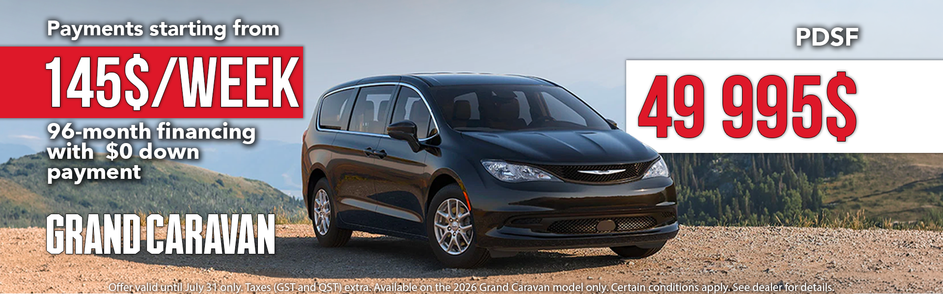 The Chrysler Grand Caravan for the whole family