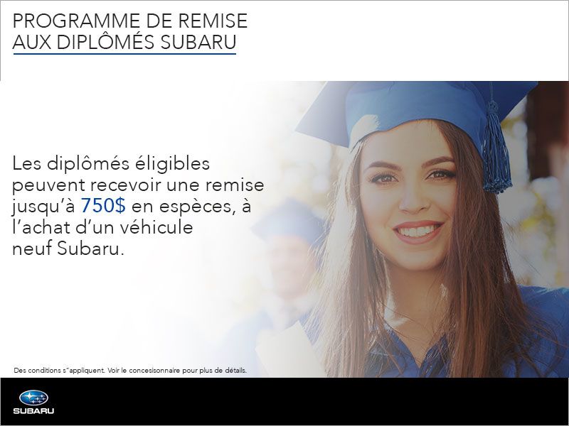 Programe de remise aux diplômés Subaru