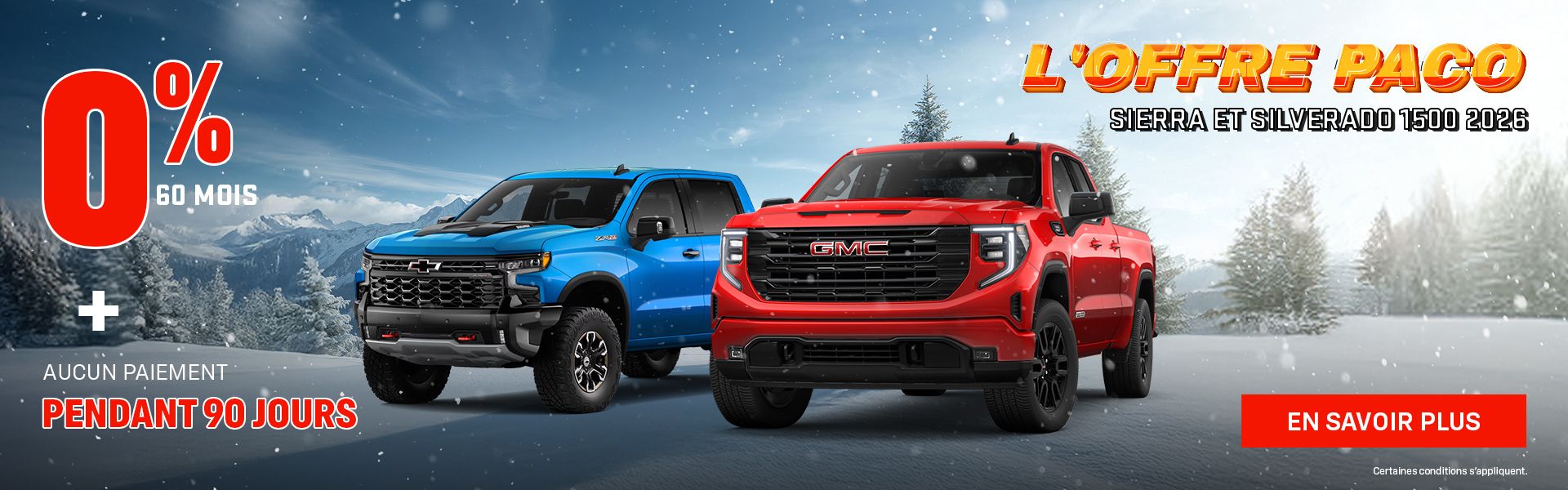 Sierra et Silverado 1500 2026