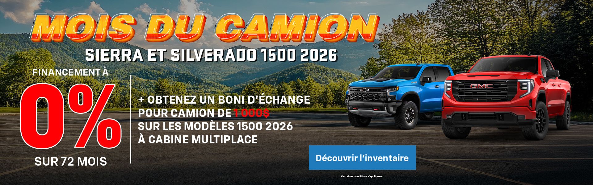 Sierra et Silverado 1500 2026