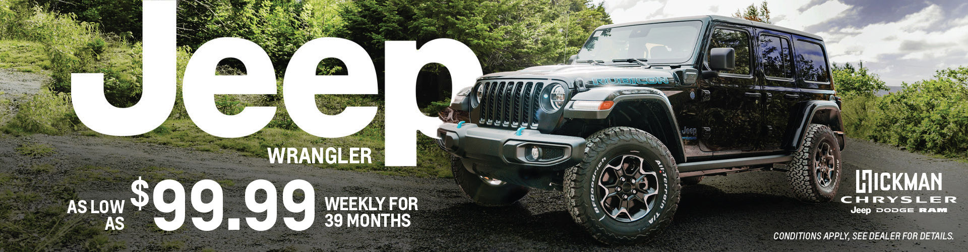 Jeep Wrangler $99 Weekly Lease