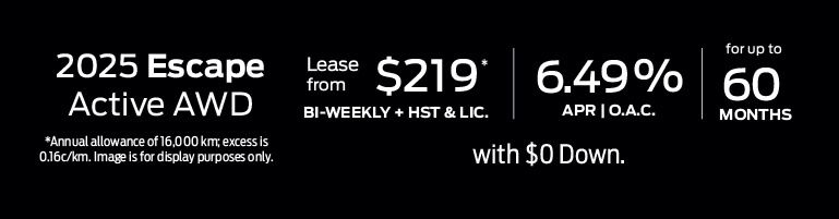 2025 Ford Escape Lease Offer
