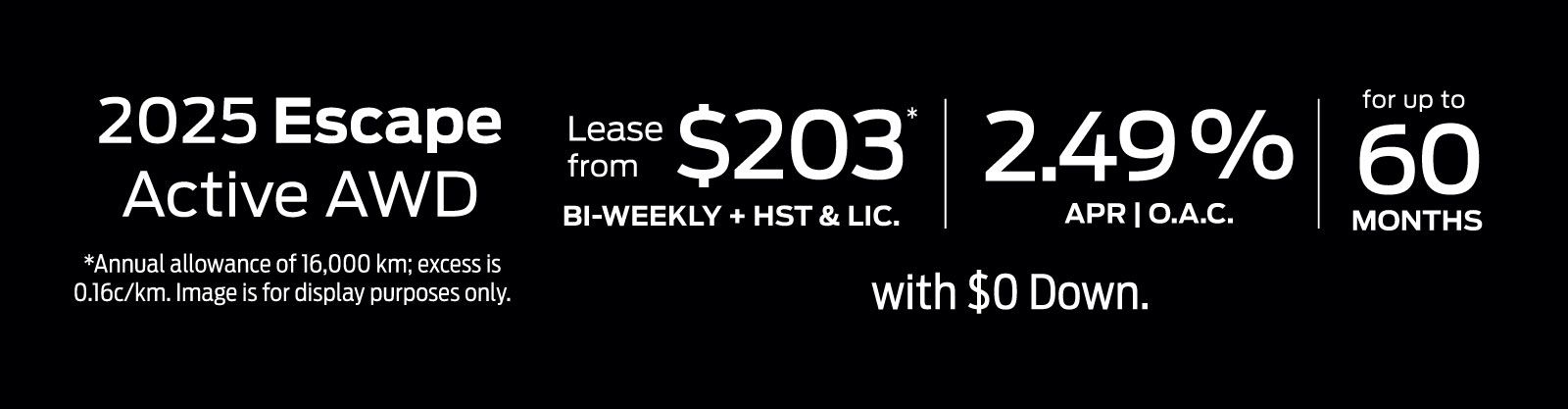 2025 Ford Escape Lease Offer