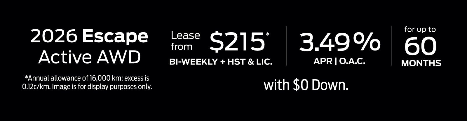 2026 Ford Escape Lease Offer