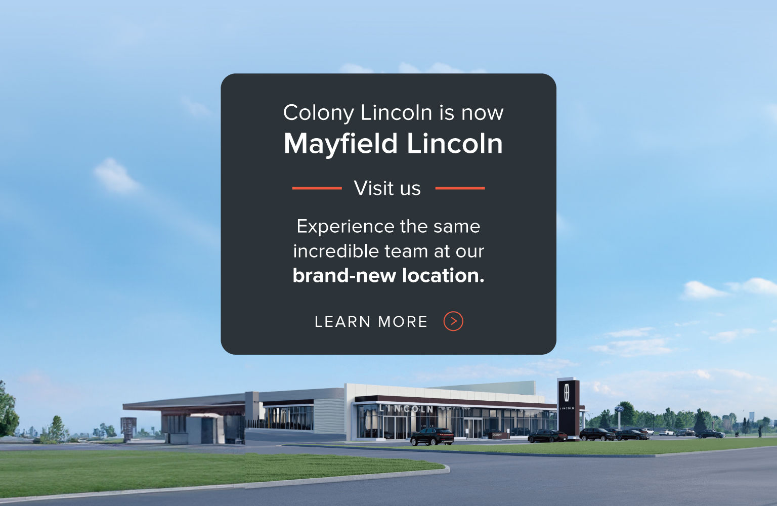 Colony Lincoln rebranded to Mayfield Lincoln