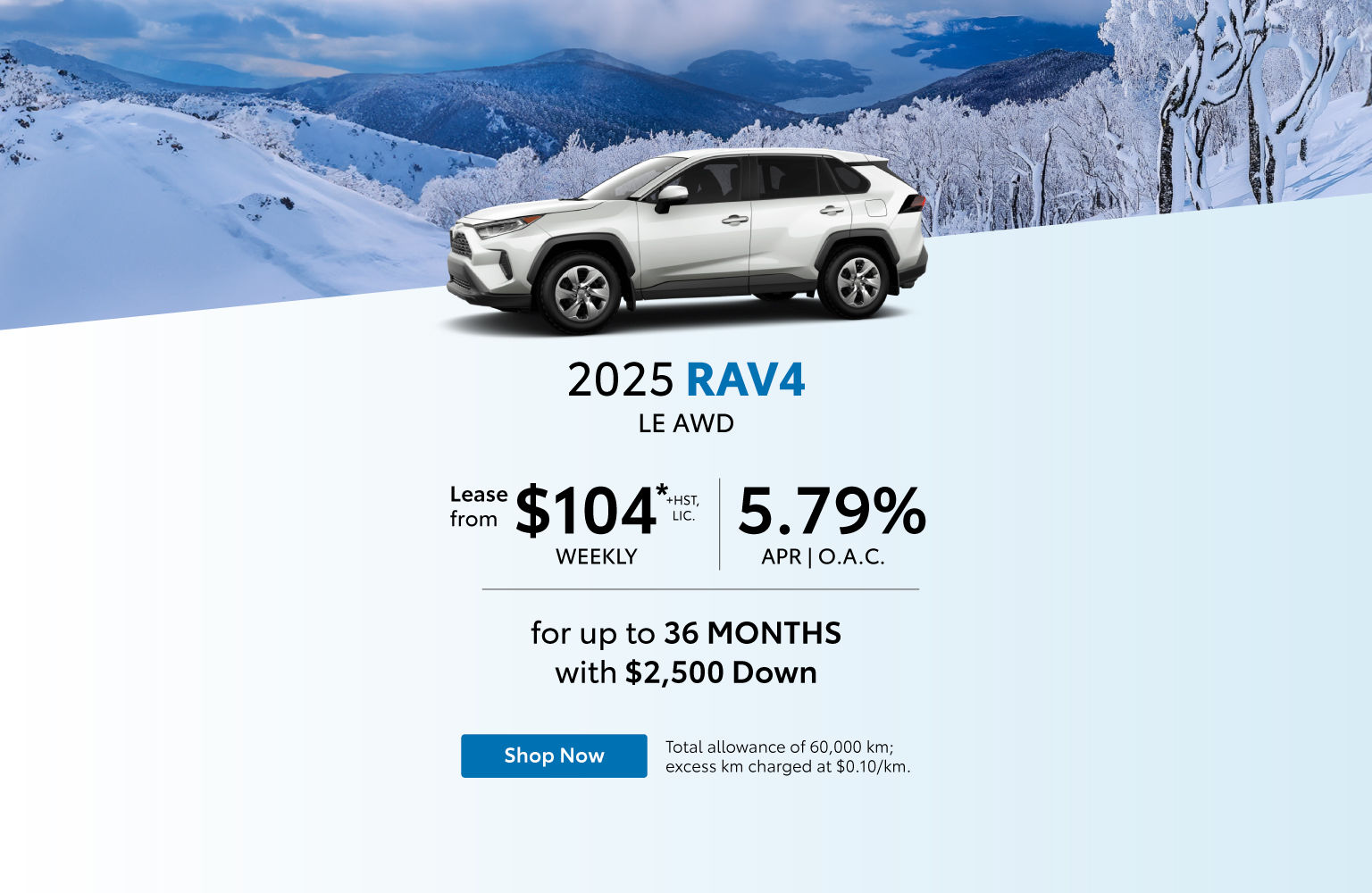 2025 RAV4 Lease Offer - Home page