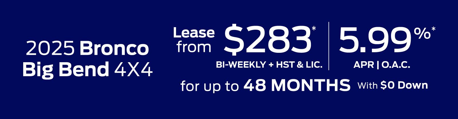 2025 Bronco Big Bend VLP