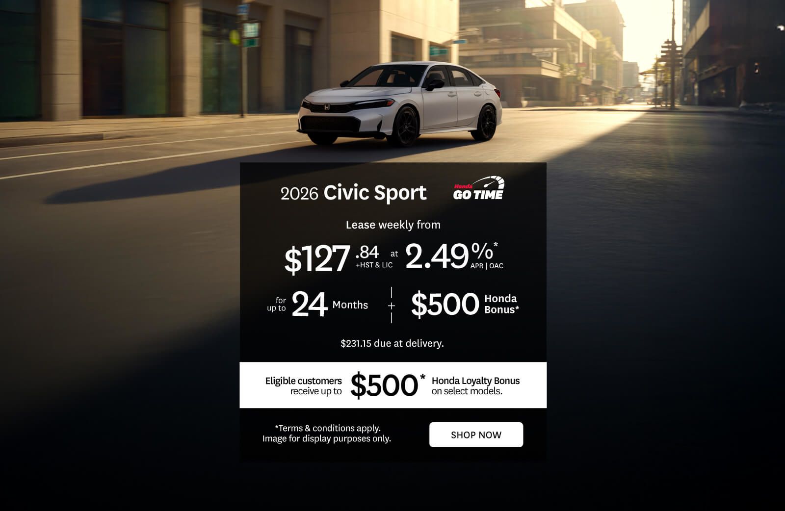 2026 Civic Sport Lease Offer