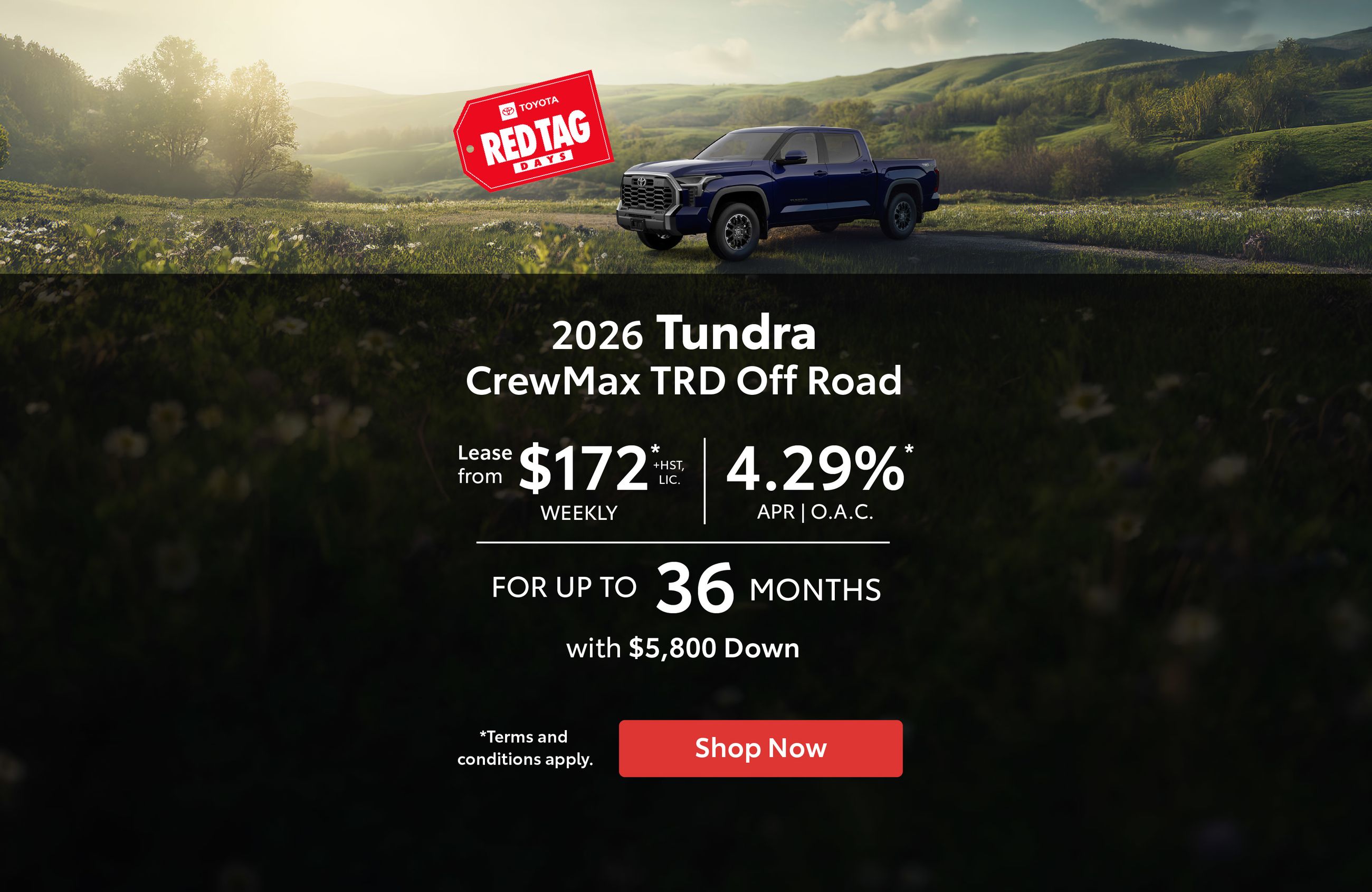 2026 Toyota Tundra Lease Offer - Home Page