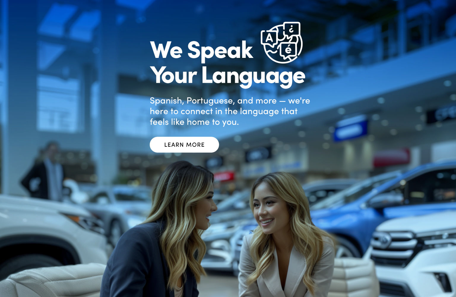 We Speak Your Language Slider