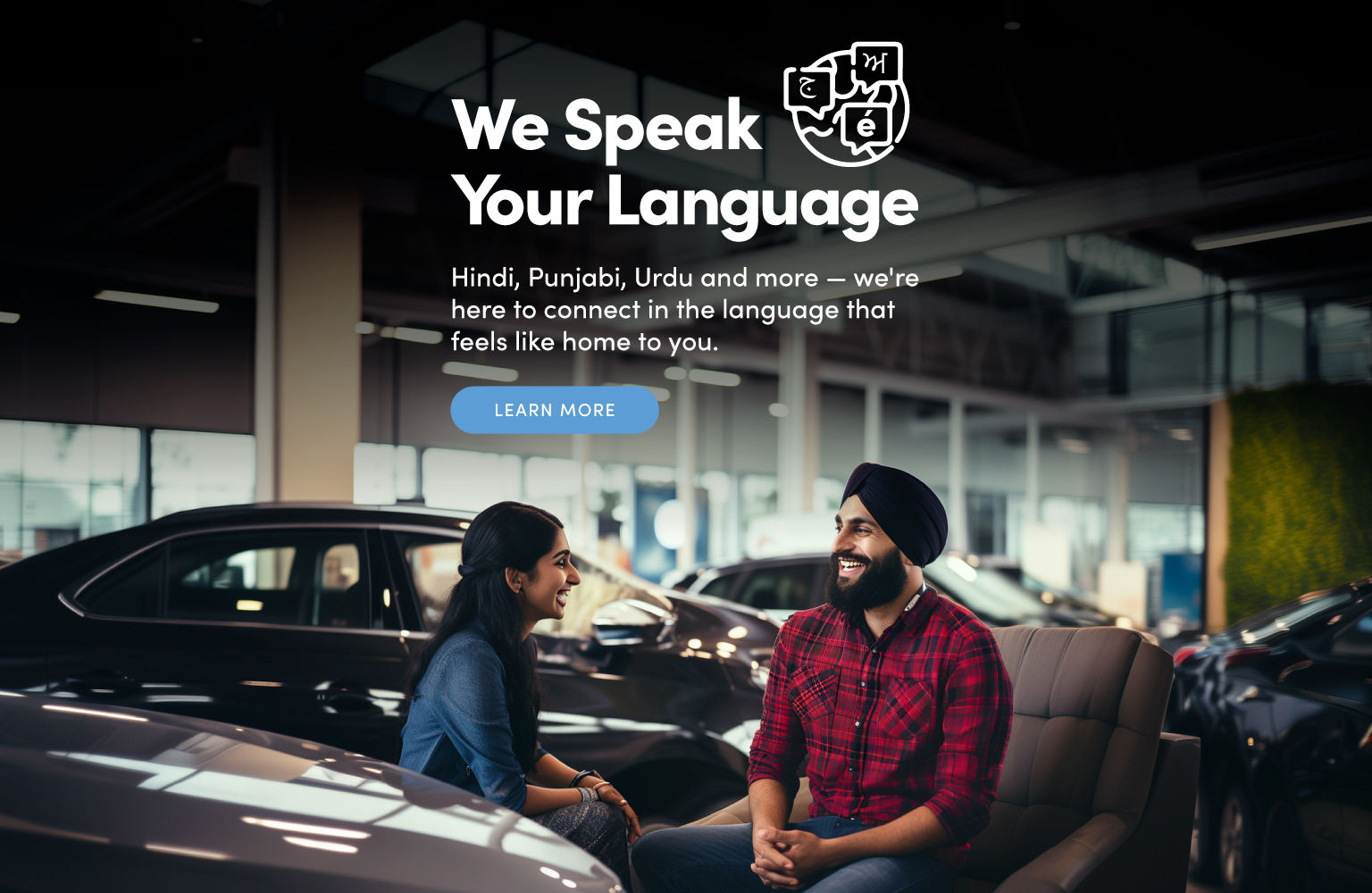 We Speak Your Language Slider Brampton
