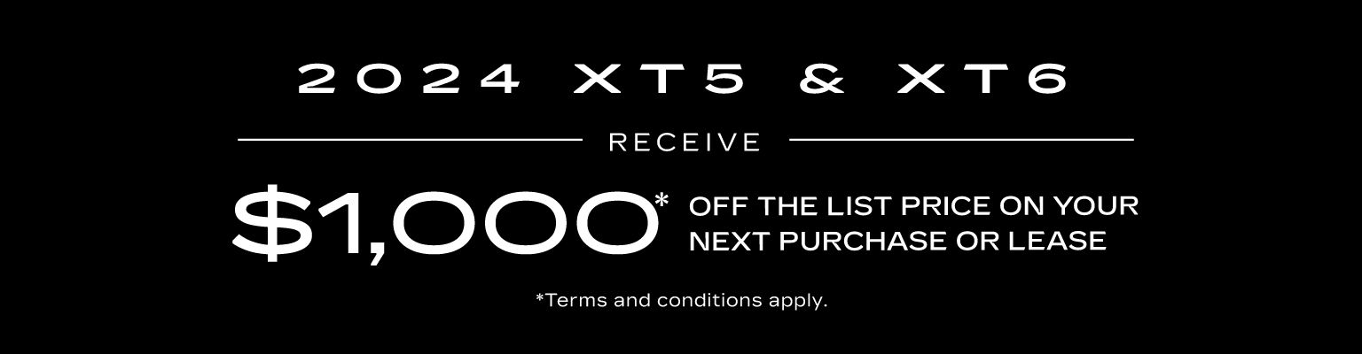 $1,000 Off on XT5 and XT6 - Inventory Banner