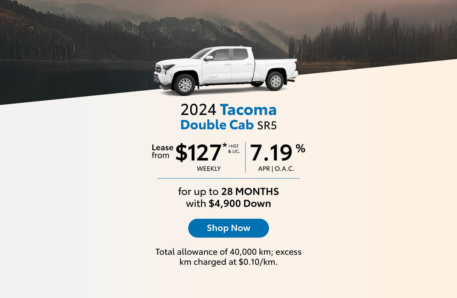 2024 Tacoma Lease Offer - Home Page