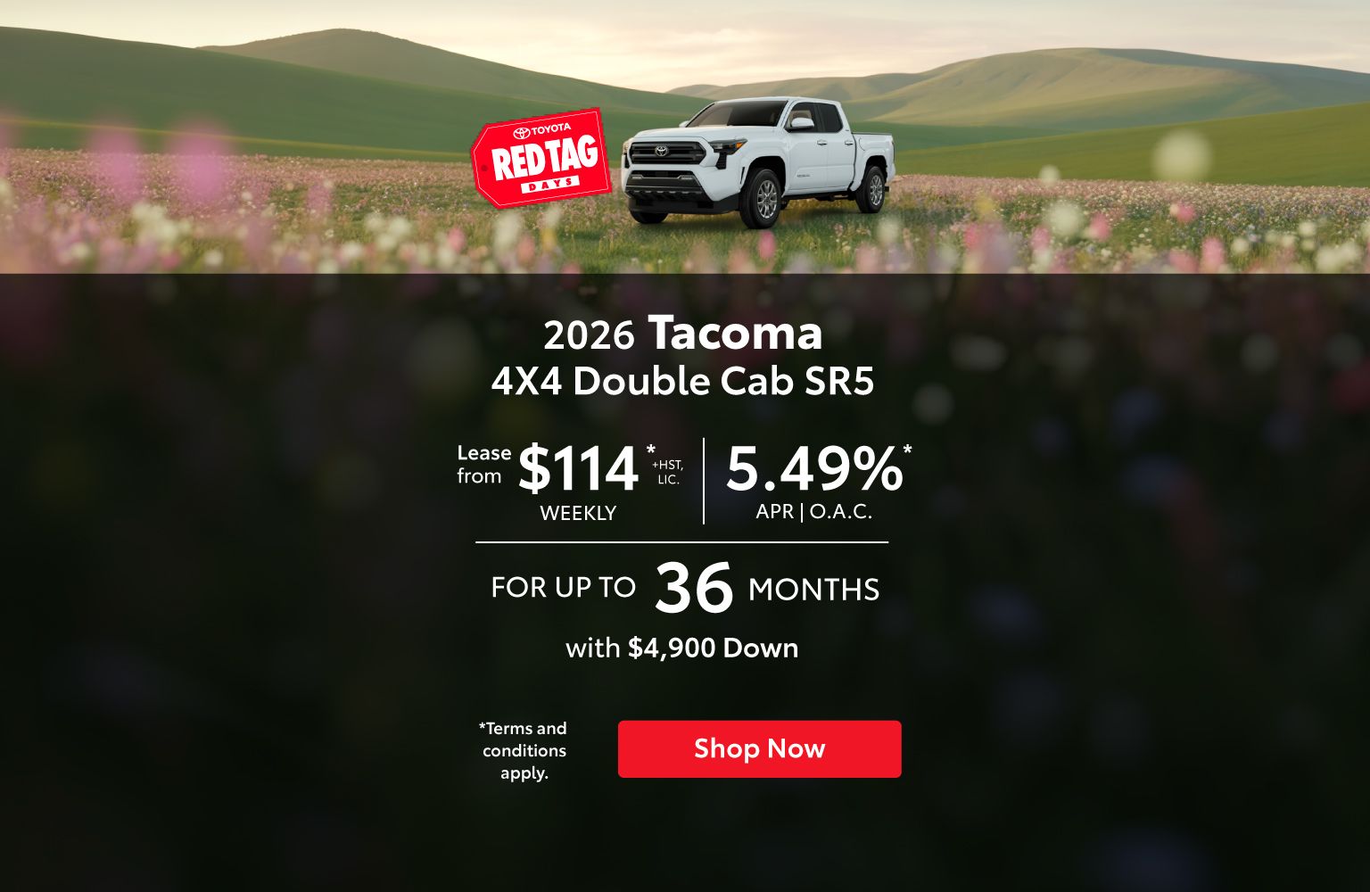 2026 Tacoma Lease Offer - Home Page
