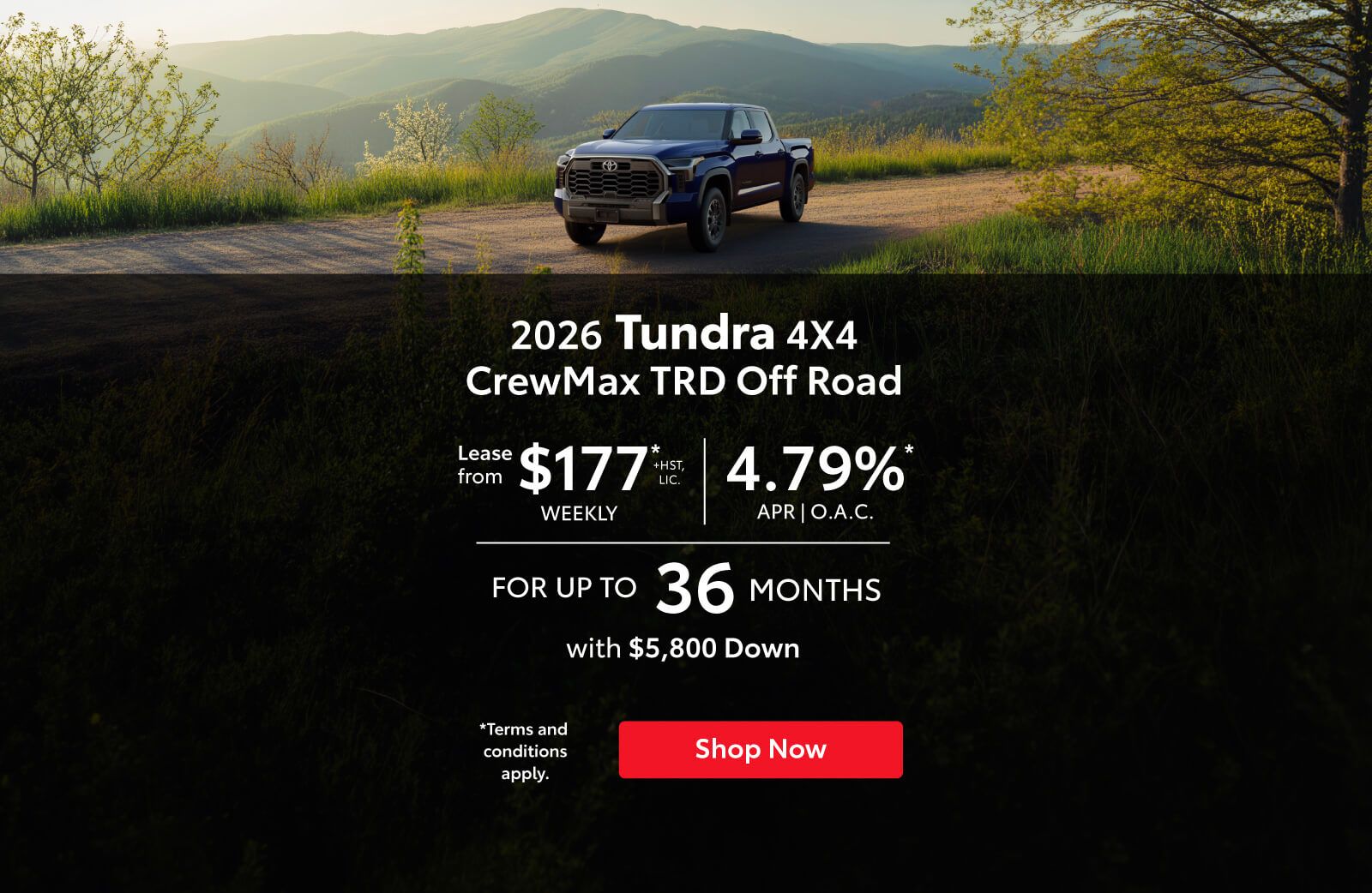2024 Toyota Tundra Lease Offer - Home Page
