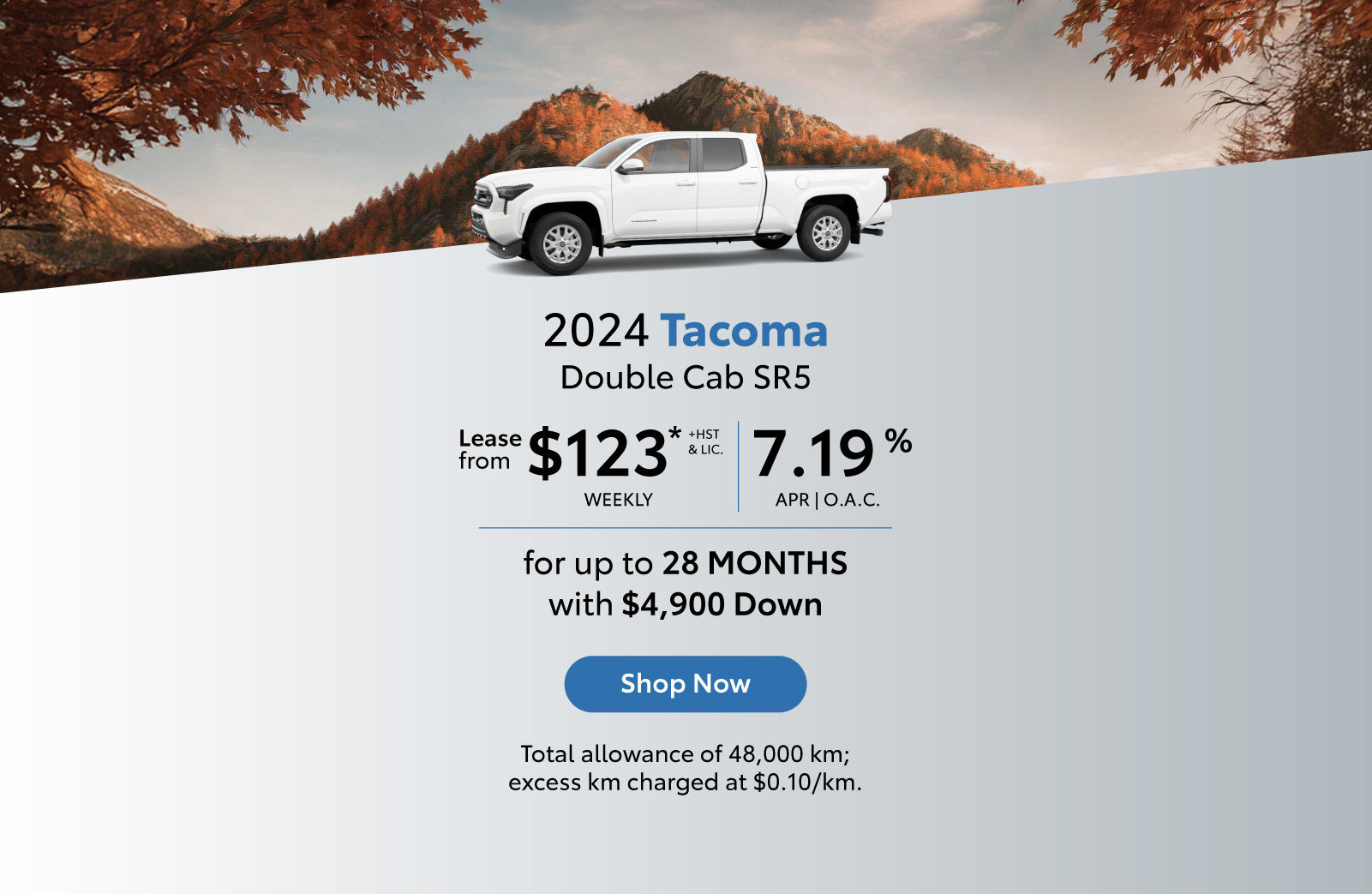 2024 Tacoma Lease Offer - Home Page