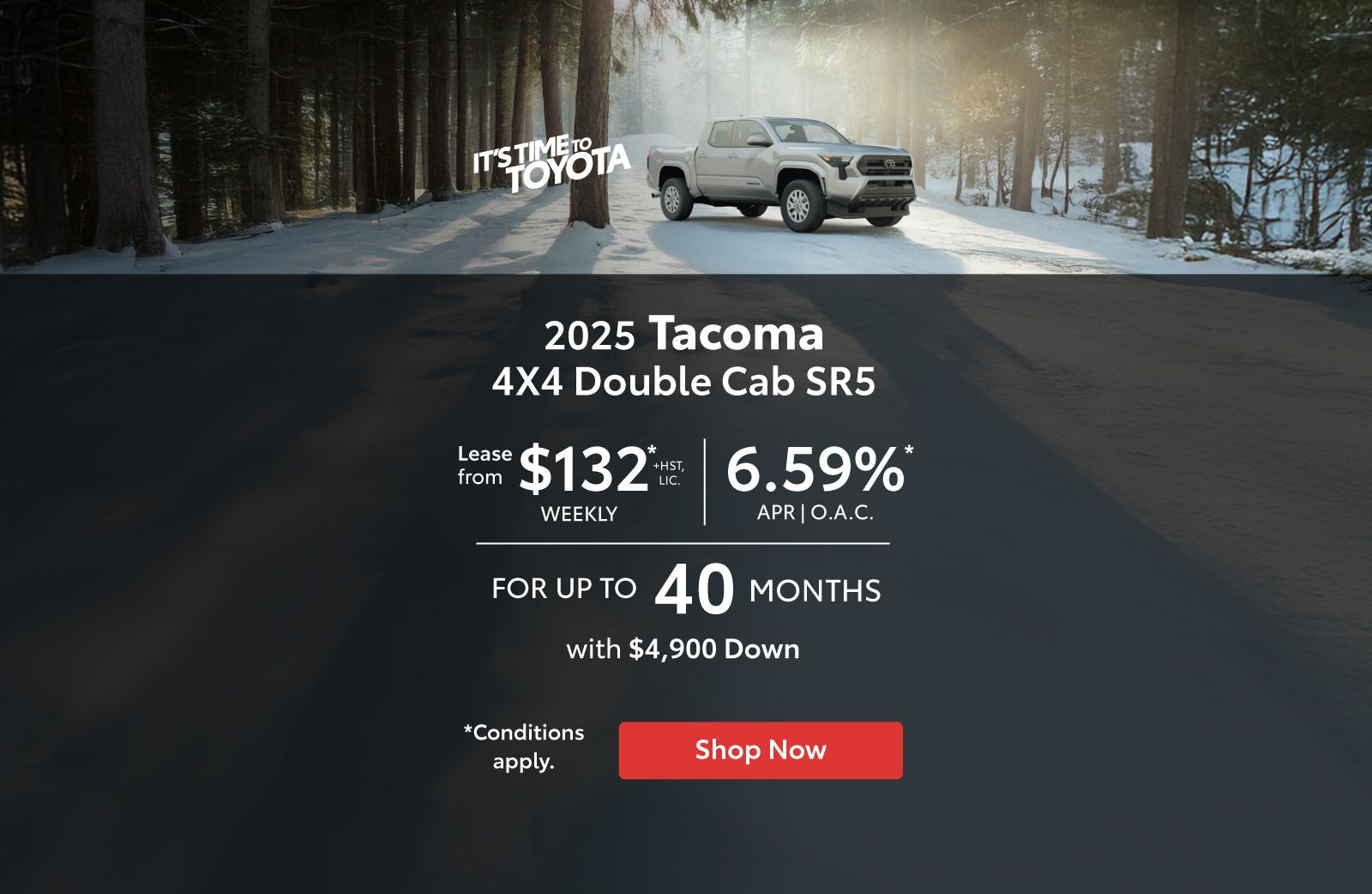 2025 Tacoma Lease Offer - Home Page