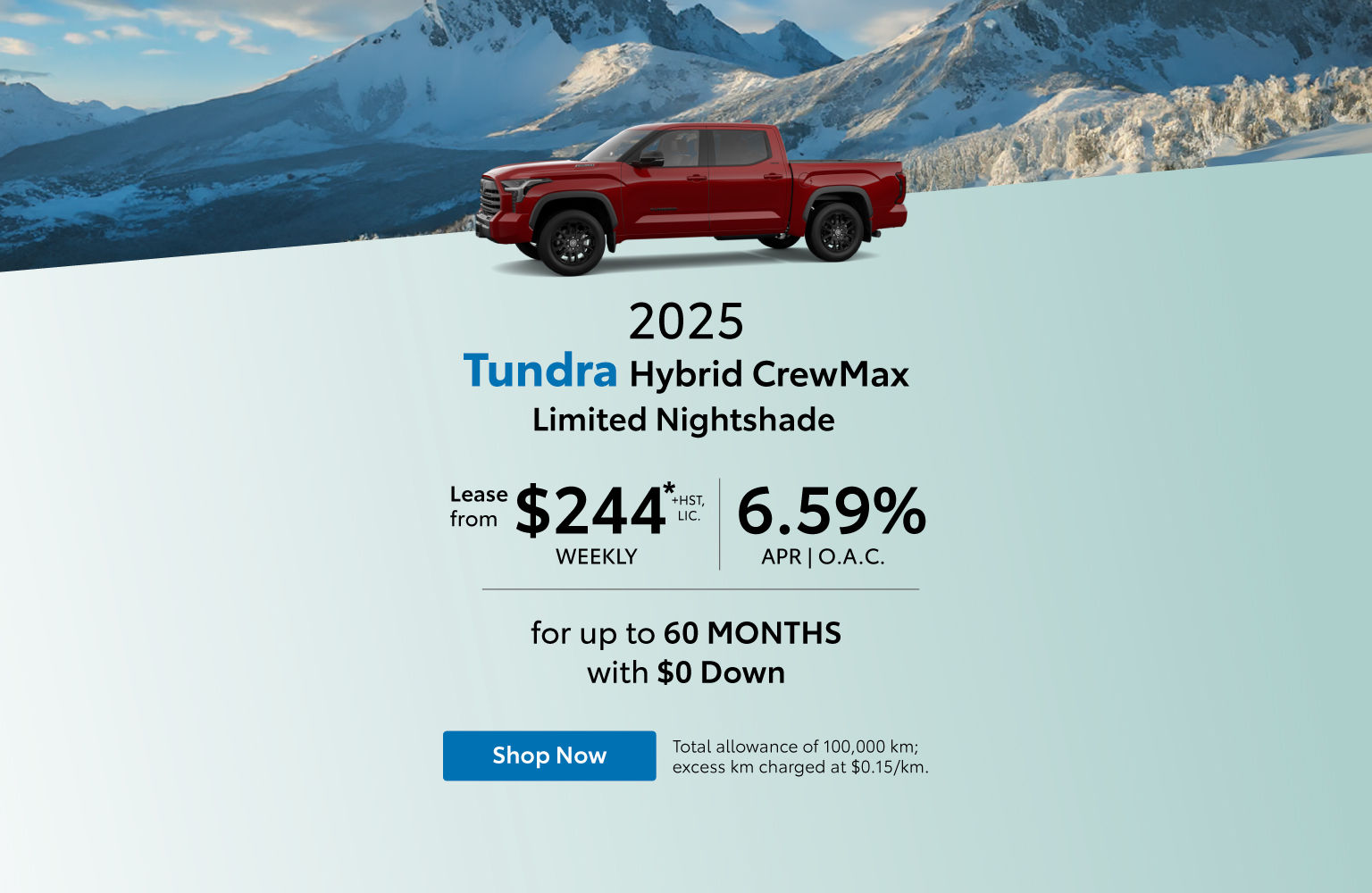 2025 Toyota Tundra Hybrid Lease Offer - Home page