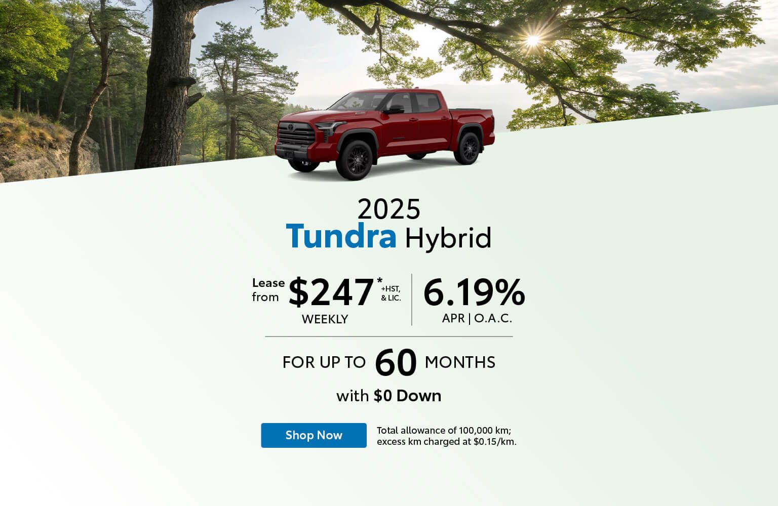 2025 Toyota Tundra Hybrid Lease Offer - Home page